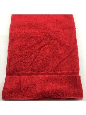 Utica Red Bath Towel 100% Combed Cotton 48"x27" Made In USA